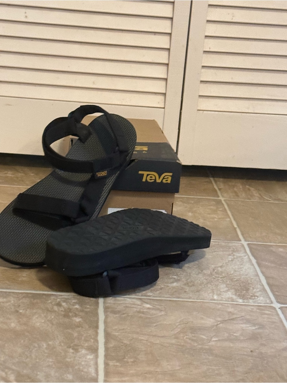 Teva Black Outdoor Sport Sandals with Adjustable Straps